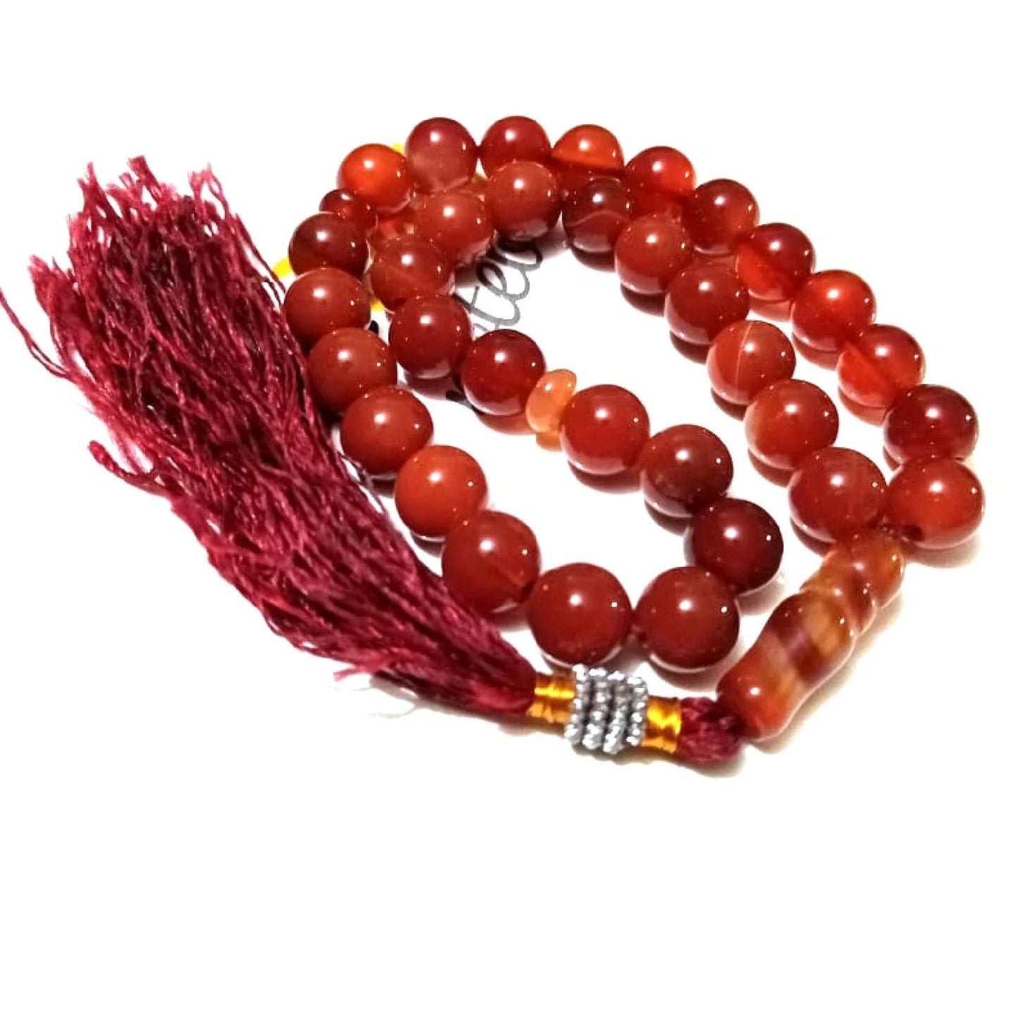 Black Aqeeq Stone Tasbih ( Khan Style ) with Free gift Box