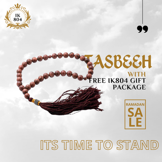 Brown SunSitara Aqeeq Stone (10mm 33 Beads) Tasbih ( Khan Style )
