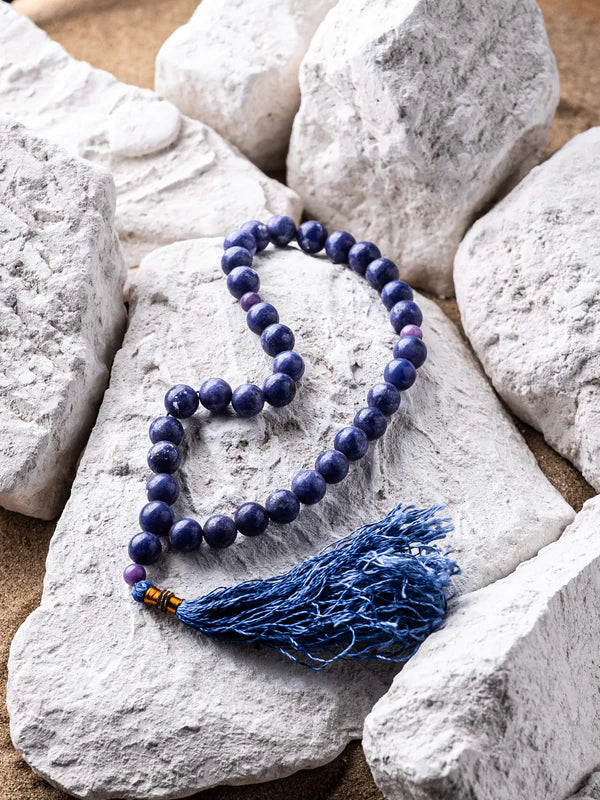 Purple Lapis Lazuli Stone  (10mm 33 Beads) Tasbih ( Khan Style )