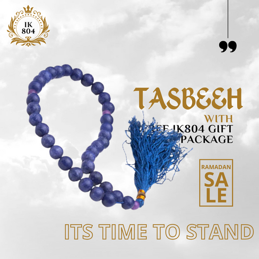 Purple Lapis Lazuli Stone  (10mm 33 Beads) Tasbih ( Khan Style )