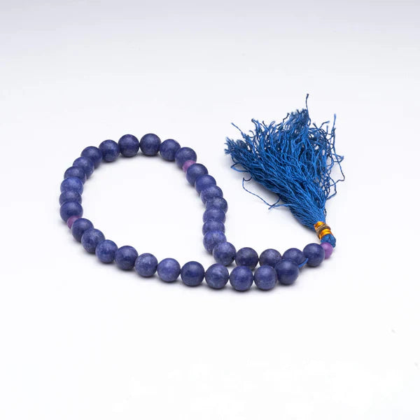 Purple Lapis Lazuli Stone  (10mm 33 Beads) Tasbih ( Khan Style )